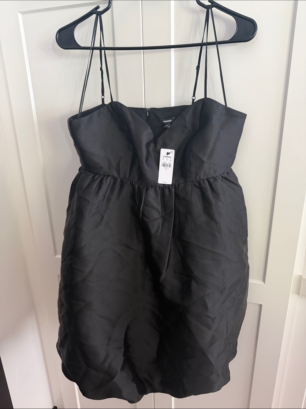 Express Black Spaghetti Strap Bubble Dress Size Small